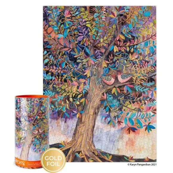 Illumination Tree 1000 Piece Gold Foil Puzzle - Picture 6 of 9